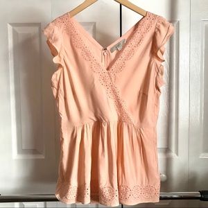 Peach Peplum Top